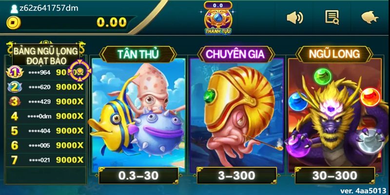 Bắn cá ngũ long là game có kịch bản thú vị 