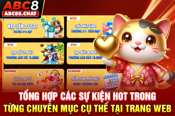 Tổng hợp các sự kiện hot trong từng chuyên mục cụ thể tại trang web